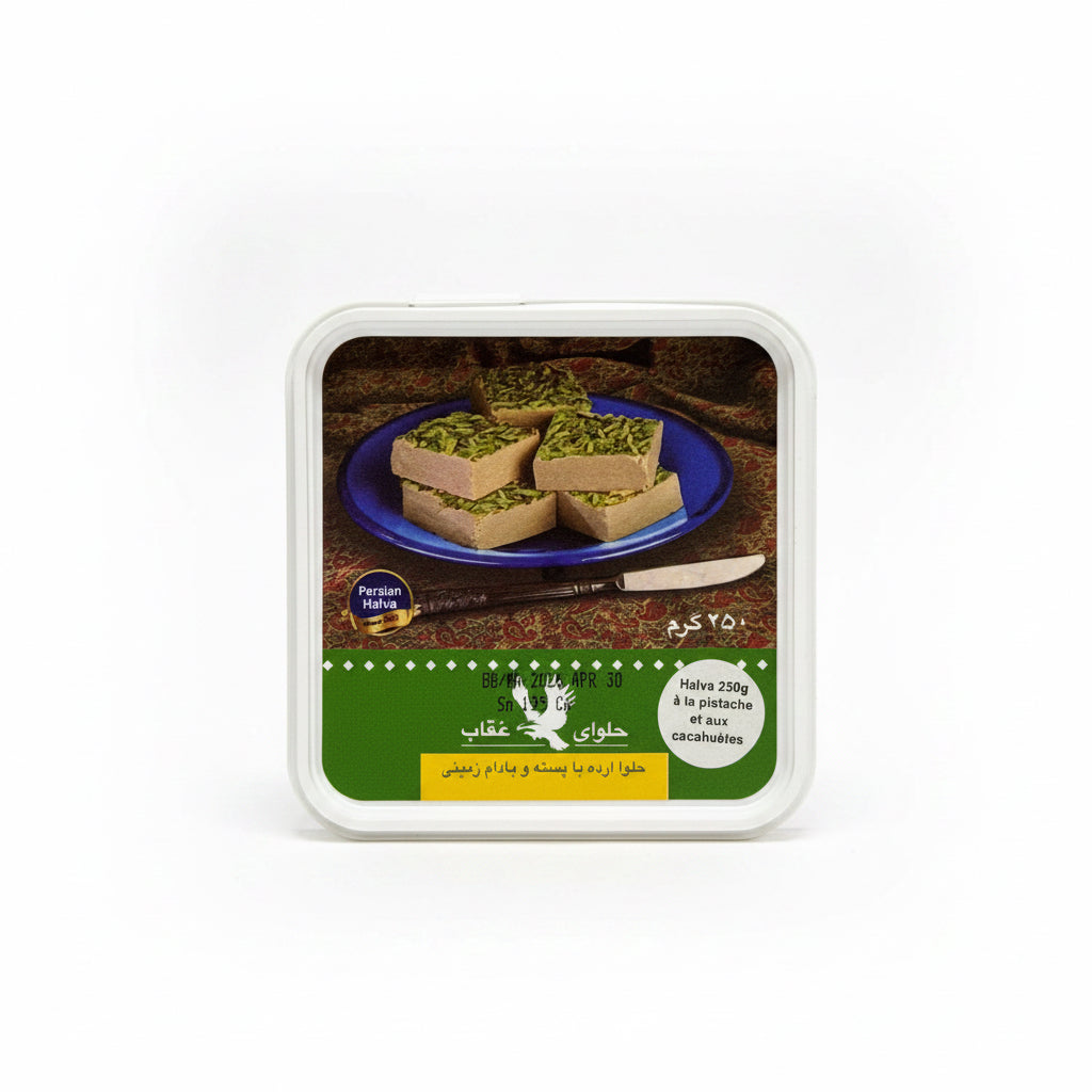 Tahini Halva With Pistachio And Peanut Topper 250gr Oghab