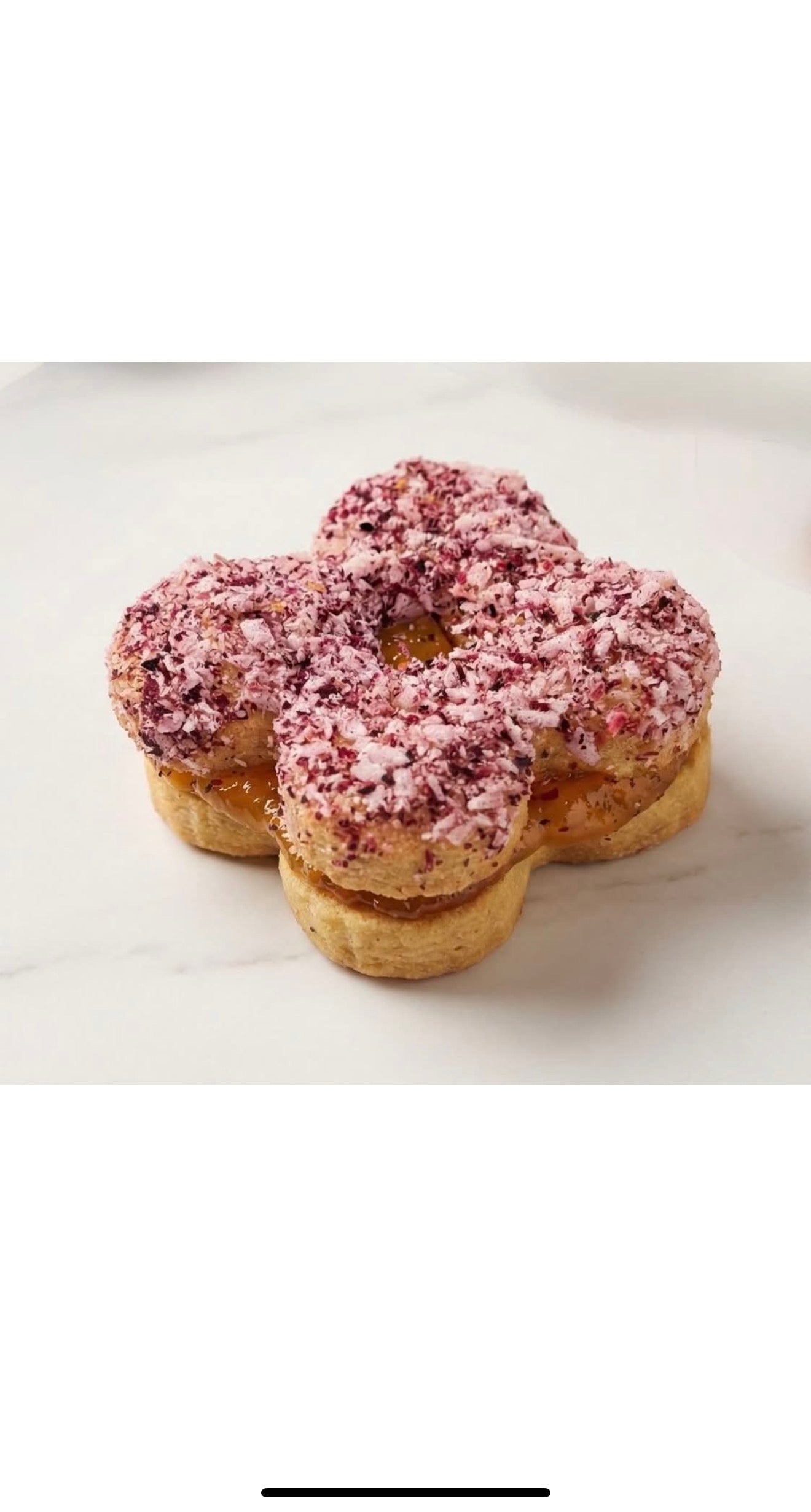 Coconut rose flower apricot jam cookie