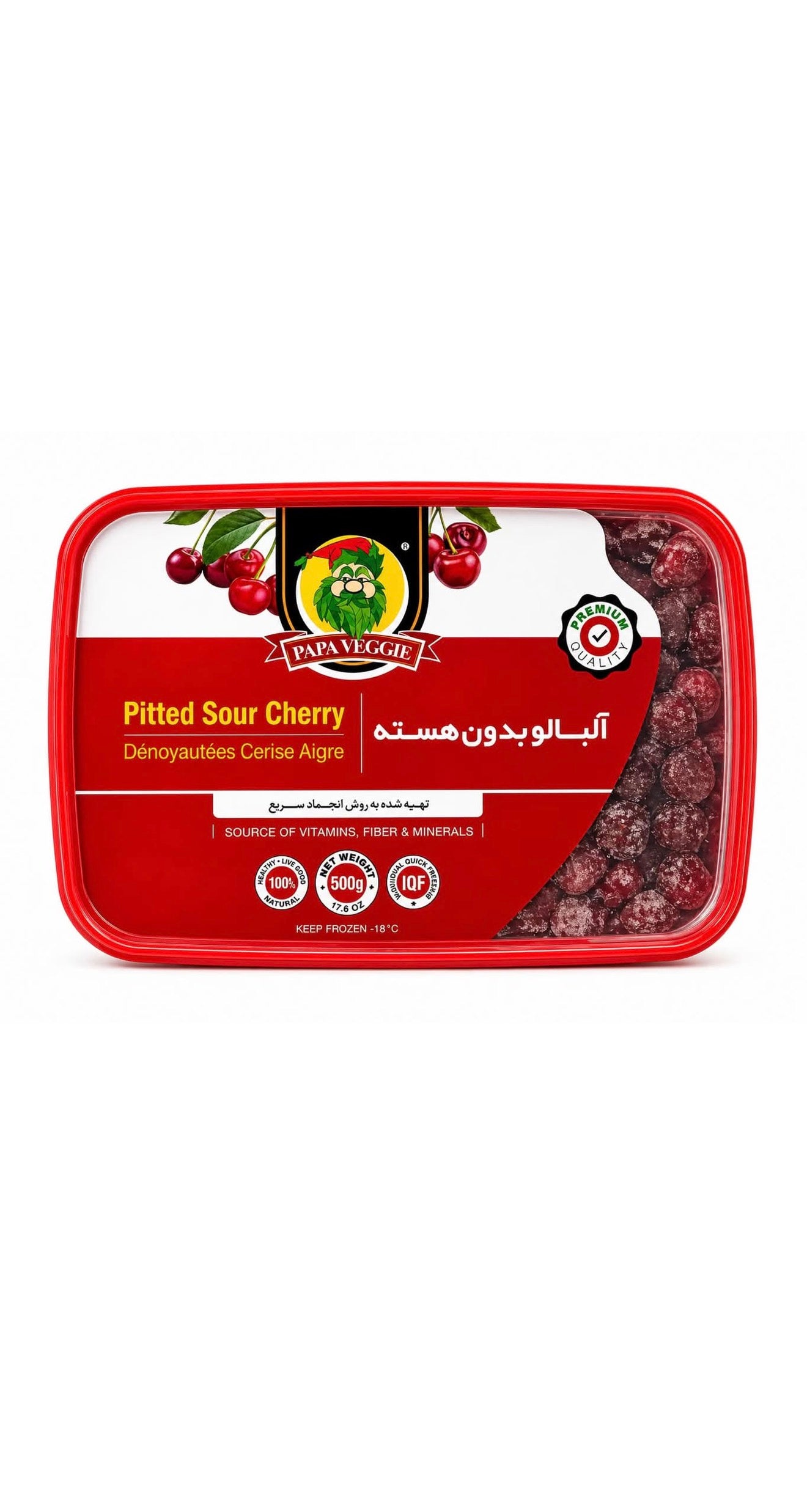Pitted Sour Cherry Papa 500 Gr